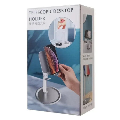 Univerzális teleszkópos asztali telefontartó állvány fekete (K3S) - 16
