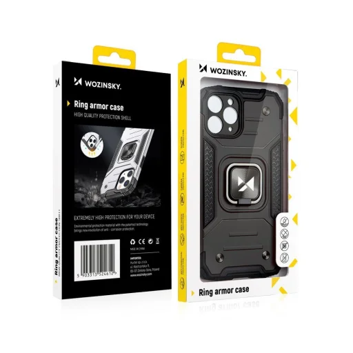 Wozinsky Ring Armor Case Kickstand telefontok iPhone 11 ezüst - 8