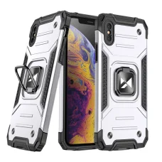 iPhone X/XS Wozinsky Ring Armor Case Kickstand telefontok ezüst