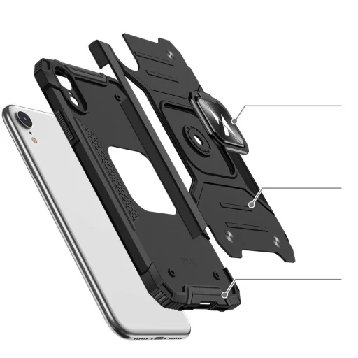 iPhone XR Wozinsky Ring Armor Case Kickstand telefontok kék - 2