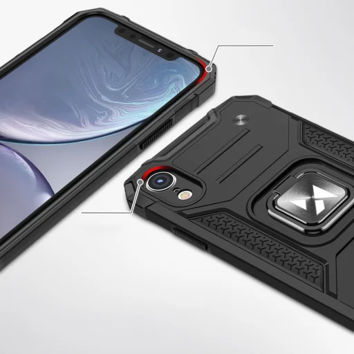 iPhone XR Wozinsky Ring Armor Case Kickstand telefontok kék - 6