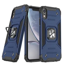 iPhone XR Wozinsky Ring Armor Case Kickstand telefontok kék