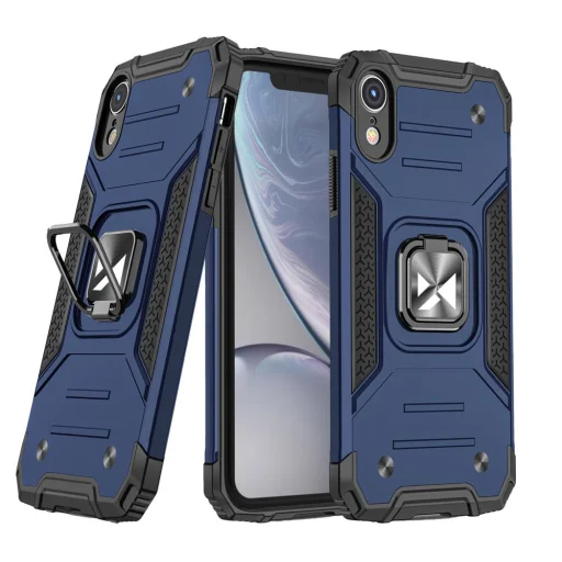 iPhone XR Wozinsky Ring Armor Case Kickstand telefontok kék - 1