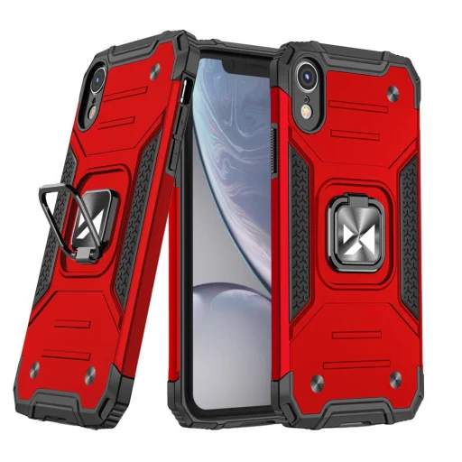 Wozinsky Ring Armor Case Kickstand telefontok iPhone XR piros - 1