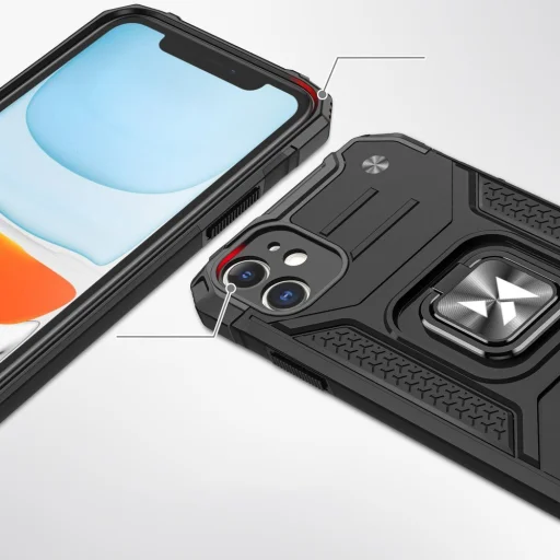 Wozinsky Ring Armor Case Kickstand telefontok iPhone 11 ezüst - 2