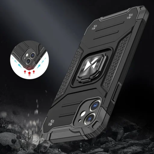 Wozinsky Ring Armor Case Kickstand telefontok iPhone 11 ezüst - 7