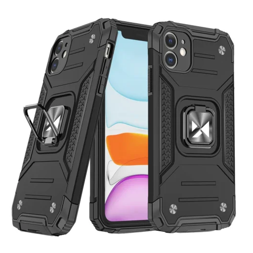 iPhone 11 Wozinsky Ring Armor Case Kickstand telefontok fekete - 1