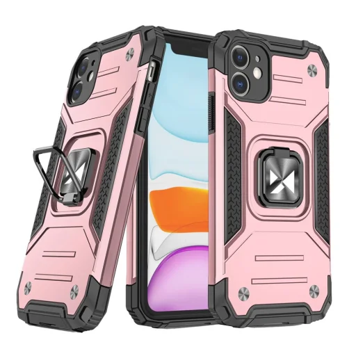 Wozinsky Ring Armor Case Kickstand telefontok iPhone 11 pink - 1