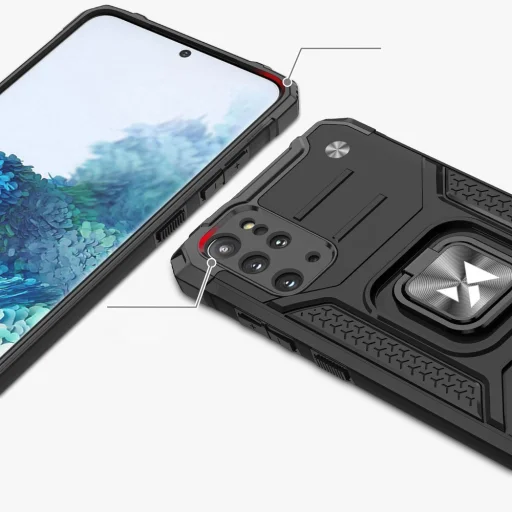  Samsung Galaxy S20+ Plus Wozinsky Ring Armor Case Kickstand telefontok fekete - 2