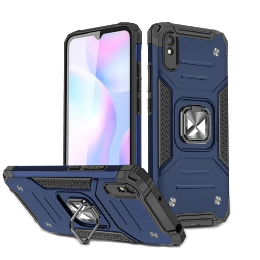 Wozinsky Ring Armor Case Kickstand telefontok Xiaomi Redmi 9A kék - 1