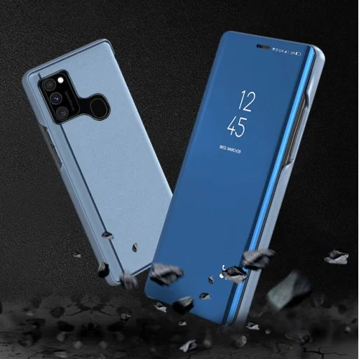 Samsung Galaxy A12 Clear View fliptok kék - 2