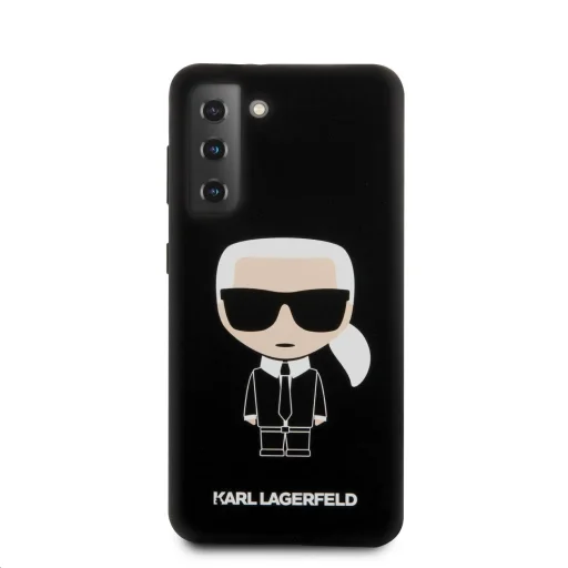 Samsung S21 Karl Lagerfeld Iconic KLHCS21SSLFKBK szilikon tok fekete - 2