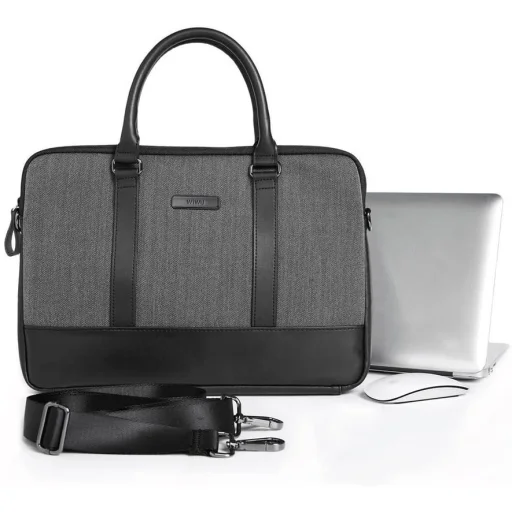 WiWU Bag London Briefcase Laptop táska 15.6'' méretben fekete - 3