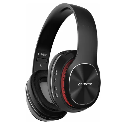 Cliptec Air Muzik BBH506 Bluetooth vezeték nélküli fejhallgató fekete - 1