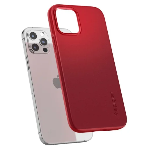 iPhone 12/ 12 Pro Spigen Thin Fit ultravékony tok piros (ACS02252) - 8