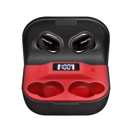 Cliptec Bluetooth TWS vezeték nélküli fülhallgató Dot-X BTW308D 2200mAh piros - 2
