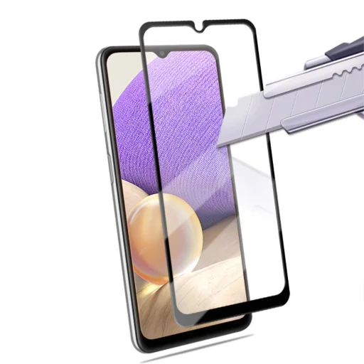 Kijelzővédő üvegfólia 5D SAMSUNG GALAXY A32 5G fekete - 5