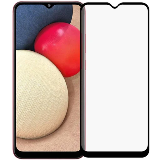Samsung Galaxy A02s Kijelzővédő üvegfólia 5D fekete - 1