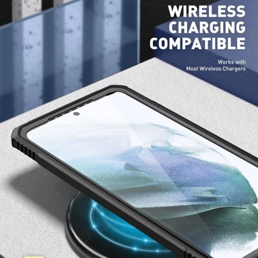 Samsung Galaxy S21 Supcase Clayco Xenon Tok Fekete - 6