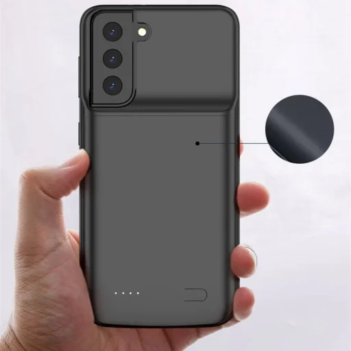 Samsung S21 Ultra Tech-Protect Powercase tok 4700mAh akkumulátorral fekete - 4