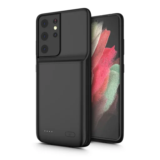 Samsung S21 Ultra Tech-Protect Powercase tok 4700mAh akkumulátorral fekete - 1