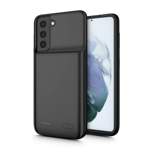 Samsung S21+ Plus Tech-Protect Powercase tok 6000 mAh akkumulátorral fekete - 1