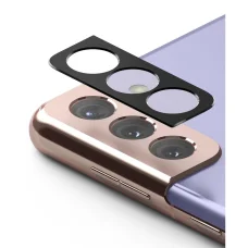 Ringke hátlapi kameralencse védő keret Samsung S21+ fekete (ACCS0018)