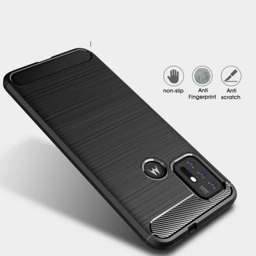 Motorola Moto G10/G30 Tech-Protect carbon mintájú TPU tok fekete - 3