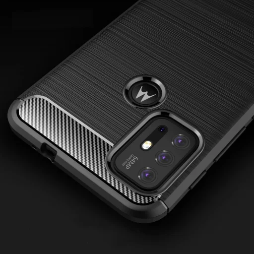 Motorola Moto G10/G30 Tech-Protect carbon mintájú TPU tok fekete - 4