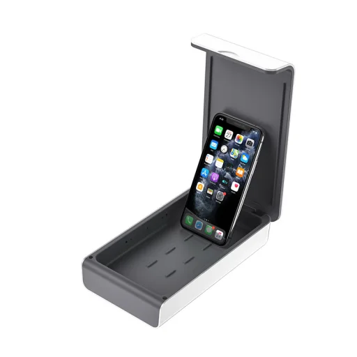 HOCO S1 Pro mobil vezeték nélküli UV telefon sterilizátor, sterilizáló fehér, mobiltelefon sterilizáló - 6