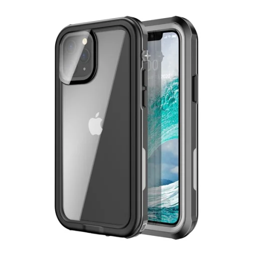 AQUA vízálló, közepesen ütésálló tok iPhone 12 Pro MAX fekete - 1