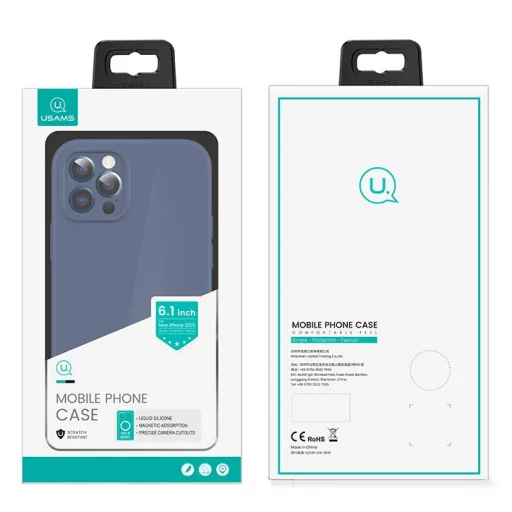 iPhone 12 Pro USAMS US-BH730 MagSafe Liquid Silicon tok narancssárga - 3