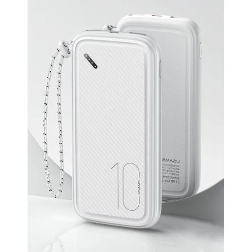 Powerbank csuklópánttal 10000mAh fehér USAMS CD150 - 3