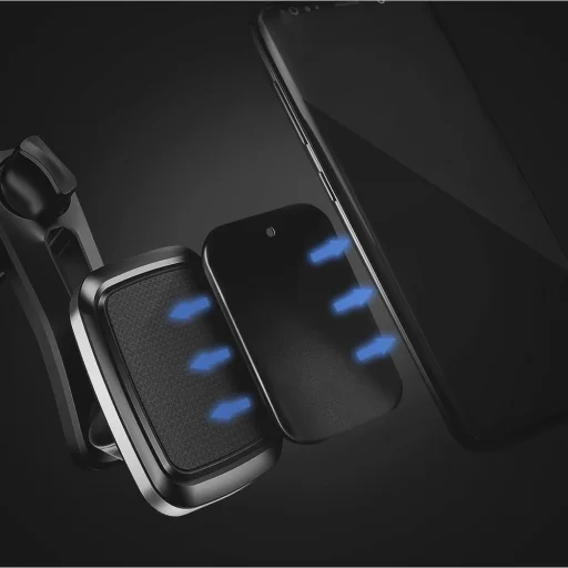 Mágnesezhető fém lap mágneses telefontartóhoz fekete - 3