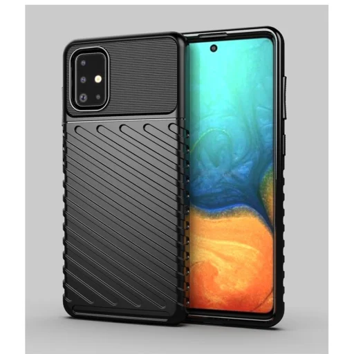 SAMSUNG GALAXY A71 Thunder fokozott védelmet biztosító flexibilis TPU tok fekete - 11