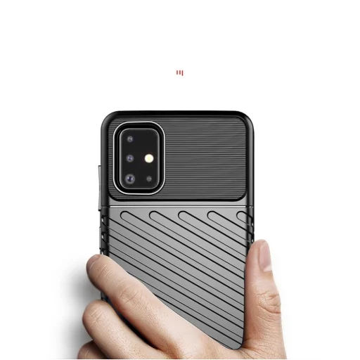 SAMSUNG GALAXY A71 Thunder fokozott védelmet biztosító flexibilis TPU tok fekete - 5