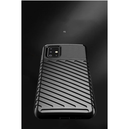 SAMSUNG GALAXY A71 Thunder fokozott védelmet biztosító flexibilis TPU tok fekete - 7