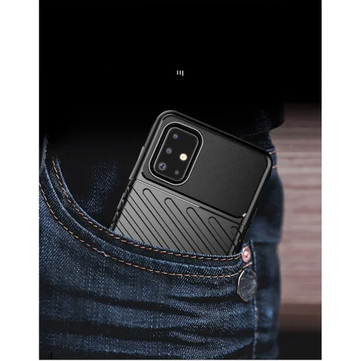 SAMSUNG GALAXY A71 Thunder fokozott védelmet biztosító flexibilis TPU tok fekete - 8