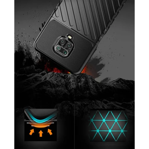 Xiaomi Redmi Note 9 Thunder fokozott védelmet biztosító flexibilis TPU tok fekete - 6