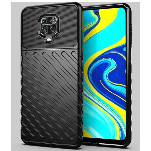 Xiaomi Redmi Note 9 Thunder fokozott védelmet biztosító flexibilis TPU tok fekete - 9