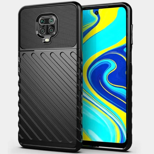 Xiaomi Redmi Note 9 Thunder fokozott védelmet biztosító flexibilis TPU tok fekete - 3