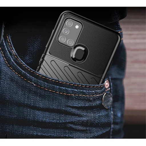 Thunder fokozott védelmet biztosító flexibilis TPU tok SAMSUNG GALAXY A21S fekete - 11