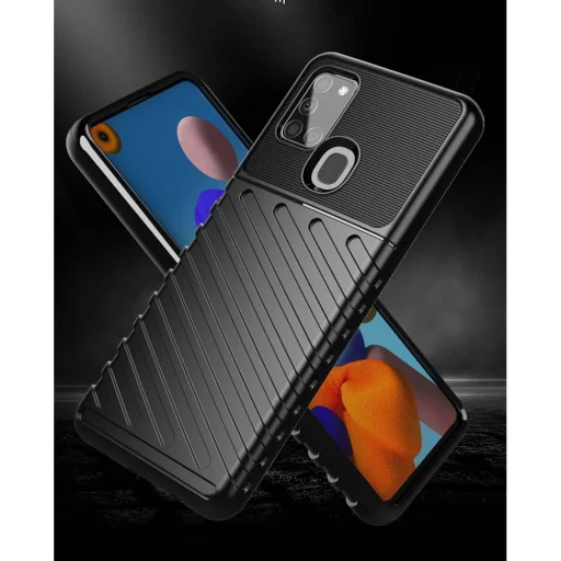 Thunder fokozott védelmet biztosító flexibilis TPU tok SAMSUNG GALAXY A21S fekete - 4
