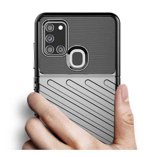 Thunder fokozott védelmet biztosító flexibilis TPU tok SAMSUNG GALAXY A21S fekete - 6