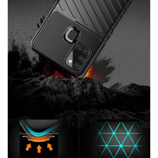 Thunder fokozott védelmet biztosító flexibilis TPU tok SAMSUNG GALAXY A21S fekete - 7