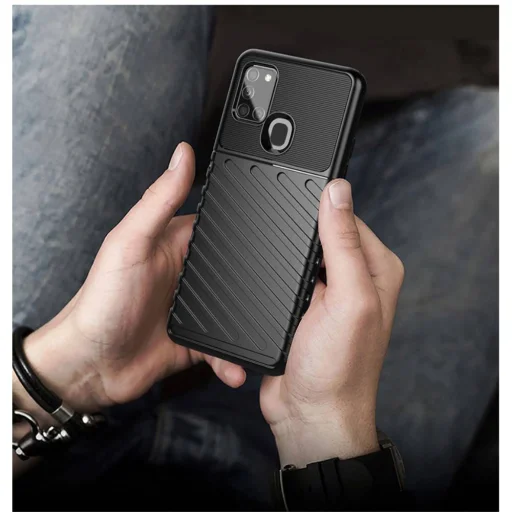Thunder fokozott védelmet biztosító flexibilis TPU tok SAMSUNG GALAXY A21S fekete - 10