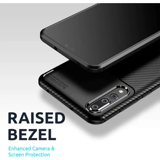 Armored szénszál mintájú TPU tok SAMSUNG GALAXY A21S fekete - 2