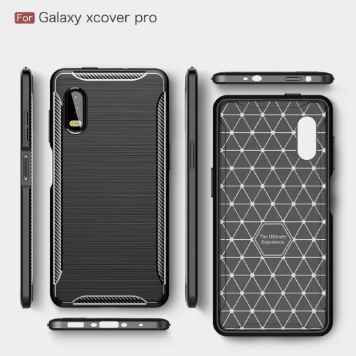 Armored szénszál mintájú TPU tok SAMSUNG GALAXY XCOVER PRO fekete - 9
