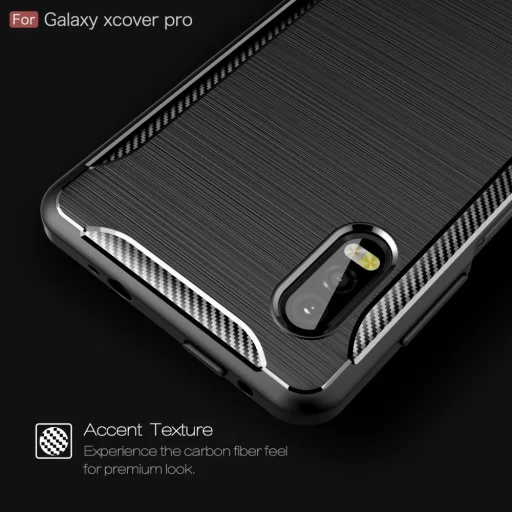 Armored szénszál mintájú TPU tok SAMSUNG GALAXY XCOVER PRO fekete - 4