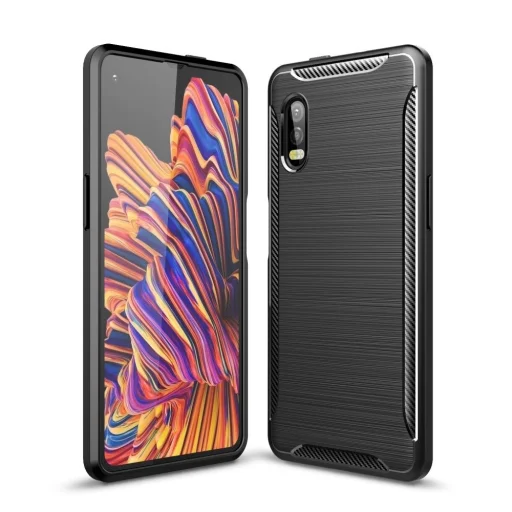 Armored szénszál mintájú TPU tok SAMSUNG GALAXY XCOVER PRO fekete - 1